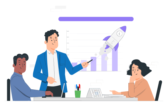 Pitch meeting illustration